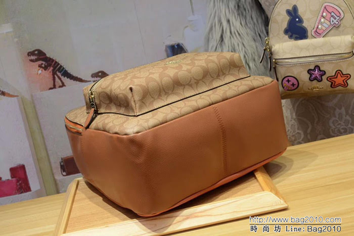 COACH蔻馳 專櫃原單 大號配頭層牛皮 雙肩包款 58314 氣質百搭款  Chz1132